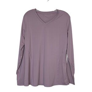 Procadmus Activewear Top Womens XXL Pink Vneck Long Sleeve Workout Gym